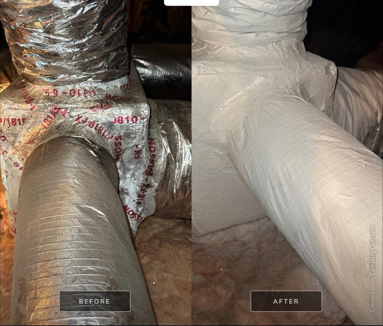 Attic mold in St. Cloud FL Attic mold remediation around air handler in St. Cloud, FL — roof leak repair + ventilation