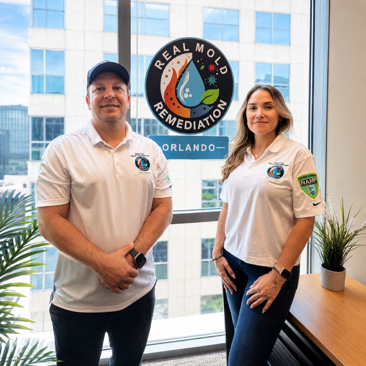 Real Mold Remediation Kissimmee team — bilingual EN/ES mold remediators serving Osceola & Polk counties